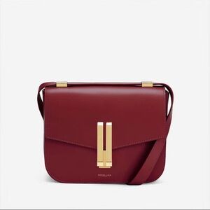 Women's Red Crossbody Shoulder Bag - Elegant Leather Shoulder Bag
